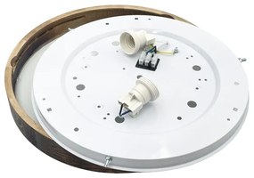 Brilagi - Plafonieră CARVALHO SLIM SMOKEY 2xE27/60W/230V stejar diam. 37,5 cm