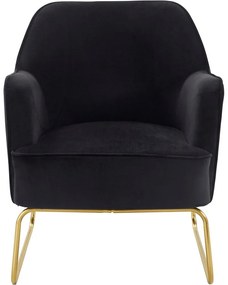 Fotoliu negru cu tapițerie din catifea Joshua - Støraa