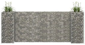 vidaXL Jardinieră gabion in formă de h, 260 x 40 x 100 cm, sârmă oțel