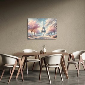 Tablou pe sticlă – Primăvară la Paris (70x50 cm)