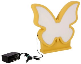 Veioză pentru copii galbenă Butterfly – Candellux Lighting