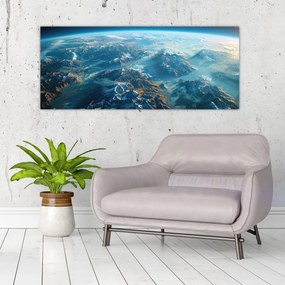 Tablou - Vedere din spațiu (120x50 cm)
