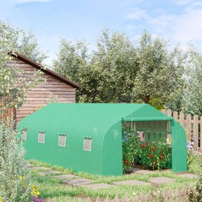 Outsunny Sera Gradina Verde Pentru Legume 6x3x2 | Aosom Romania