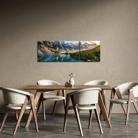 Tablou - Kanada. Parcul național Banff, Moraine Lake (cu ceas) (90x30 cm)