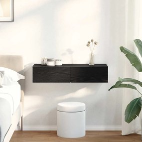 vidaXL Raft de perete cu sertare negru 80x33x17 cm lemn prelucrat