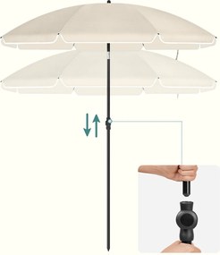 Umbrelă SOLARA, Ø200 cm, bej SongmicsHome