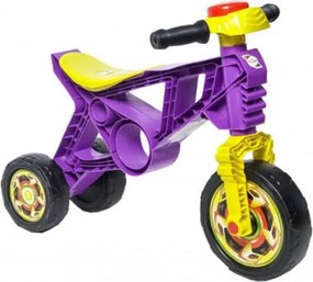 Motocicleta cu functie de trotineta fara pedale pentru copii NOVOKIDS™ EVO Balance Bike, Cu claxon, Maxim 30 Kg, 3 roti, Stabilitate mare, Mov