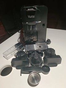 La mâna a doua: Espressor capsule si cafea macinata 8in1 Oliver Voltz OV51171I5, 1350W, 20 bar, Spumare lapte, Negru