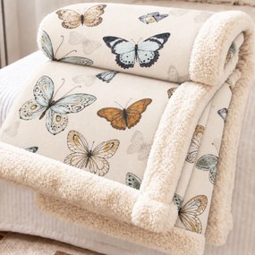 Pătură pufoasă cu blăniță, groasă 2.3 kg, 200x230 cm, PMB07