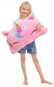 Sac de dormit copii, perna si jucarie de plus 3 in 1 - UNICORN