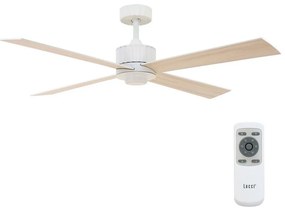 Ventilator LED de tavan Lucci air 213171 NEWPORT lemn/alb/bej + telecomandă
