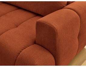 Colțar cărămiziu extensibil/cu spațiu de depozitare (cu colț pe partea stângă/în formă de ”L”) Fuji – Bobochic Paris