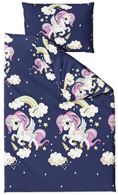 Lenjerie de pat din bumbac UNICORN albastru Dimensiune lenjerie de pat: 70 x 90 cm | 140 x 200 cm