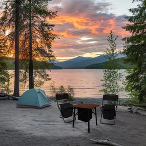 Masă pliabilă pentru drumeții cu geantă frigorifică