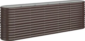 vidaXL Strat înălțat grădină 224x40x68 cm oțel galvanizat