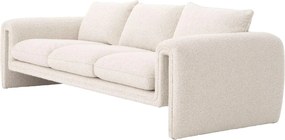 Canapea fixa design LUX stil contemporan Tondo Bouclé cream