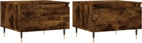 vidaXL Mese de cafea 2 buc. stejar fumuriu 50x46x35 cm lemn compozit