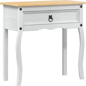 vidaXL Masă consolă cu sertar Alb 73 x 35 x 73 cm Lemn de pin masiv