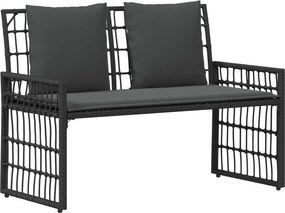 vidaXL Bancă de exterior Simplu Negru și Gri închis 116 x 55 x 82 cm