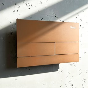 Cadru WC incastrat K011A-Q Rea cu buton T cupru periat