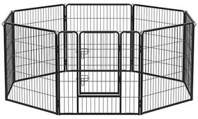 Tarc interior / exterior pentru animale de companie, 77 x 80 cm, metal, negru, Feandrea