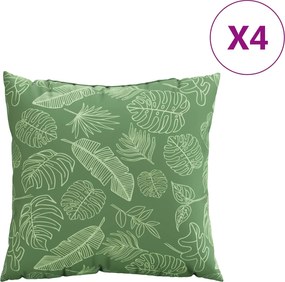 vidaXL Perne decorative Frunză 4 pcs Model cu frunze 40 x 40 cm