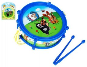 Toba Molei de plastic 20 cm + 2 bețe de tobă 2 culori