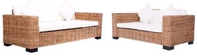 276283 vidaXL Set de canapele de grădină cu perne, 2 piese, ratan natural