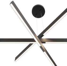 Lustra LED suspendata design modern Origami negru