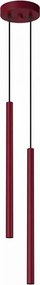 Sollux SL.2122 - Lustră suspendată pe cablu PASTELO 2xG9/8W/230V roșie