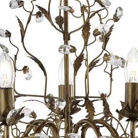 Lustra decorativa stil clasic Almandite 5L maro auriu 2495-5BR SRT