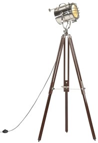 Lampa de podea cu trepied, 180 cm, lemn masiv de mango