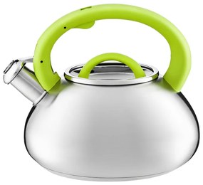 Ceainic inox cu maner verde 2.5L(3L), Melody