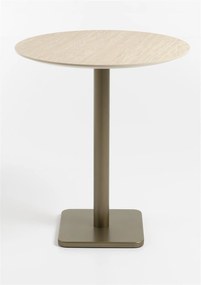 Masa de bar Brest natur/auriu 80/80/92 cm
