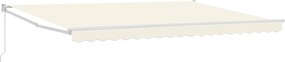 vidaXL Copertină retractabilă manuală Crem 4 x 2 m