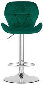 Scaun de bar WEST VELVET, verde