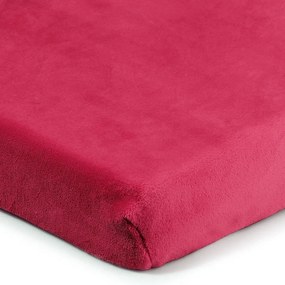 Cearșaf de pat 4Home microflanel, vișiniu, 90 x 200 cm