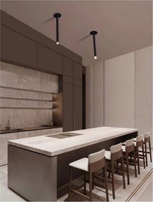 Spot LED incastrabil design tubular STILVI negru, H-24cm