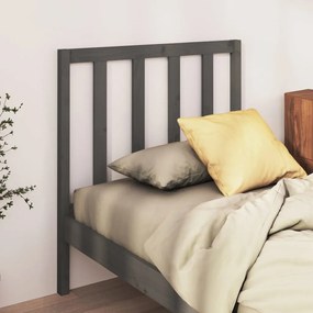 817722 vidaXL Tăblie de pat, gri, 96x4x100 cm, lemn masiv de pin