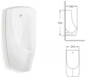 Pisoar Suspendat cu Senzor, din Ceramica, Alb KZ