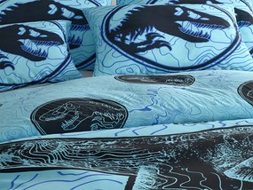 Lenjerie de pat din bumbac fosforescenta JURASSIC WORLD albastru Dimensiune lenjerie de pat: 70 x 90 cm | 140 x 200 cm
