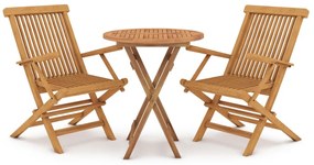 Set mobilier gradina, 3 piese, lemn masiv de tec