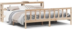 vidaXL Cadru de pat fără saltea, 200x200 cm, lemn masiv pin