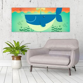 Tablou - Balena veselă (120x50 cm)