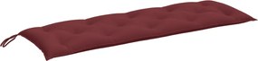 vidaXL Pernă bancă de grădină, melanj roșu vin, 150x50x7 cm, textil