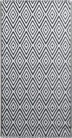 vidaXL Covor de exterior, ARAKIL alb și negru, 160x230 cm, PP