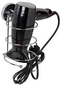 WENKO 20896100 - Suport pentru uscător de păr VACUUM-LOC MILAZZO 12x17 cm, crom lucios