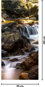 Fototapet pentru ușă - Pârâu pietros (95x205cm)