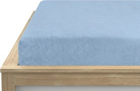 Cearsaf Frotir cu elastic 90x200 cm albastru deschis