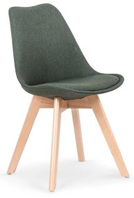 Scaun de bucaterie Erich, verde/fag